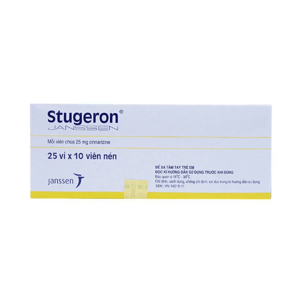 Thuốc stugeron 25mg là gì? Công dụng, liều dùng và những điều cần lưu ý